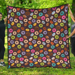 Colorful Donut Pattern Print Quilt