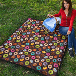 Colorful Donut Pattern Print Quilt
