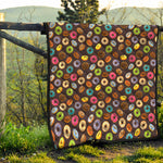 Colorful Donut Pattern Print Quilt