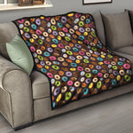 Colorful Donut Pattern Print Quilt
