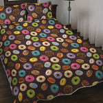 Colorful Donut Pattern Print Quilt Bed Set