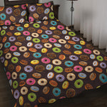 Colorful Donut Pattern Print Quilt Bed Set