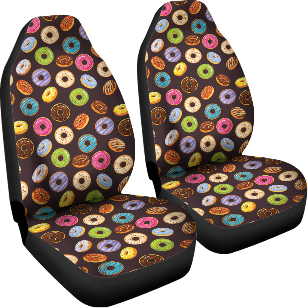 Colorful Donut Pattern Print Universal Fit Car Seat Covers