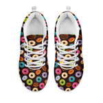 Colorful Donut Pattern Print White Sneakers