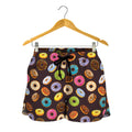 Colorful Donut Pattern Print Women's Shorts