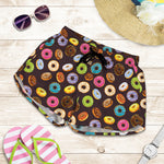 Colorful Donut Pattern Print Women's Shorts