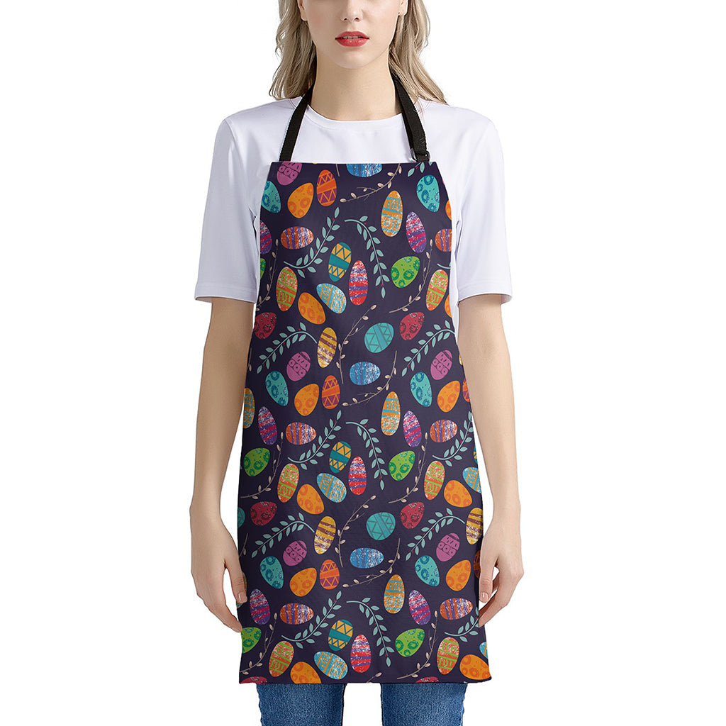 Colorful Easter Eggs Pattern Print Apron