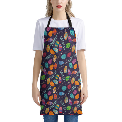 Colorful Easter Eggs Pattern Print Apron
