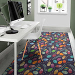Colorful Easter Eggs Pattern Print Area Rug