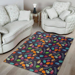 Colorful Easter Eggs Pattern Print Area Rug