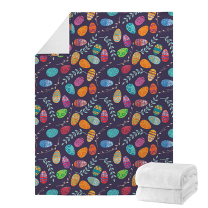 Colorful Easter Eggs Pattern Print Blanket