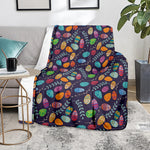 Colorful Easter Eggs Pattern Print Blanket