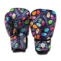 Colorful Easter Eggs Pattern Print Boxing Gloves