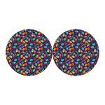 Colorful Easter Eggs Pattern Print Car Coasters