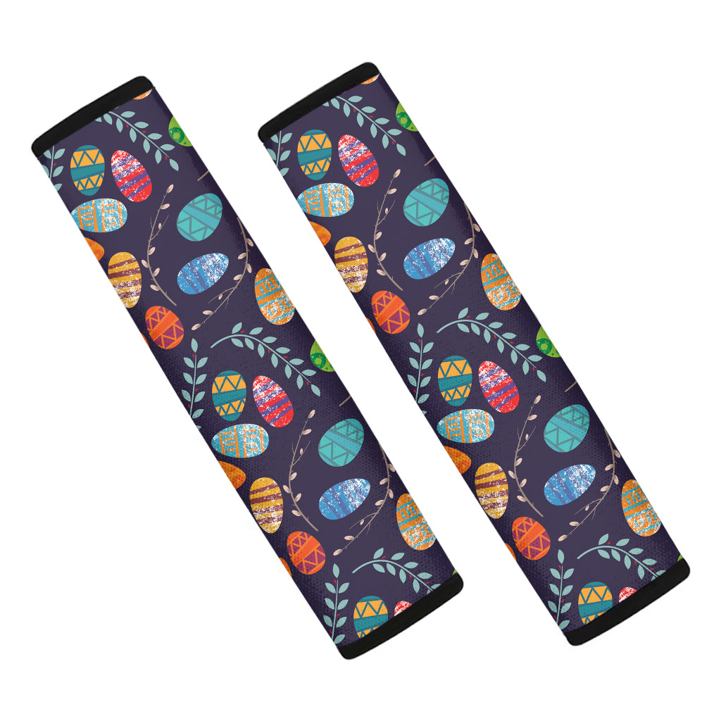 Colorful Easter Eggs Pattern Print Car Seat Belt Covers