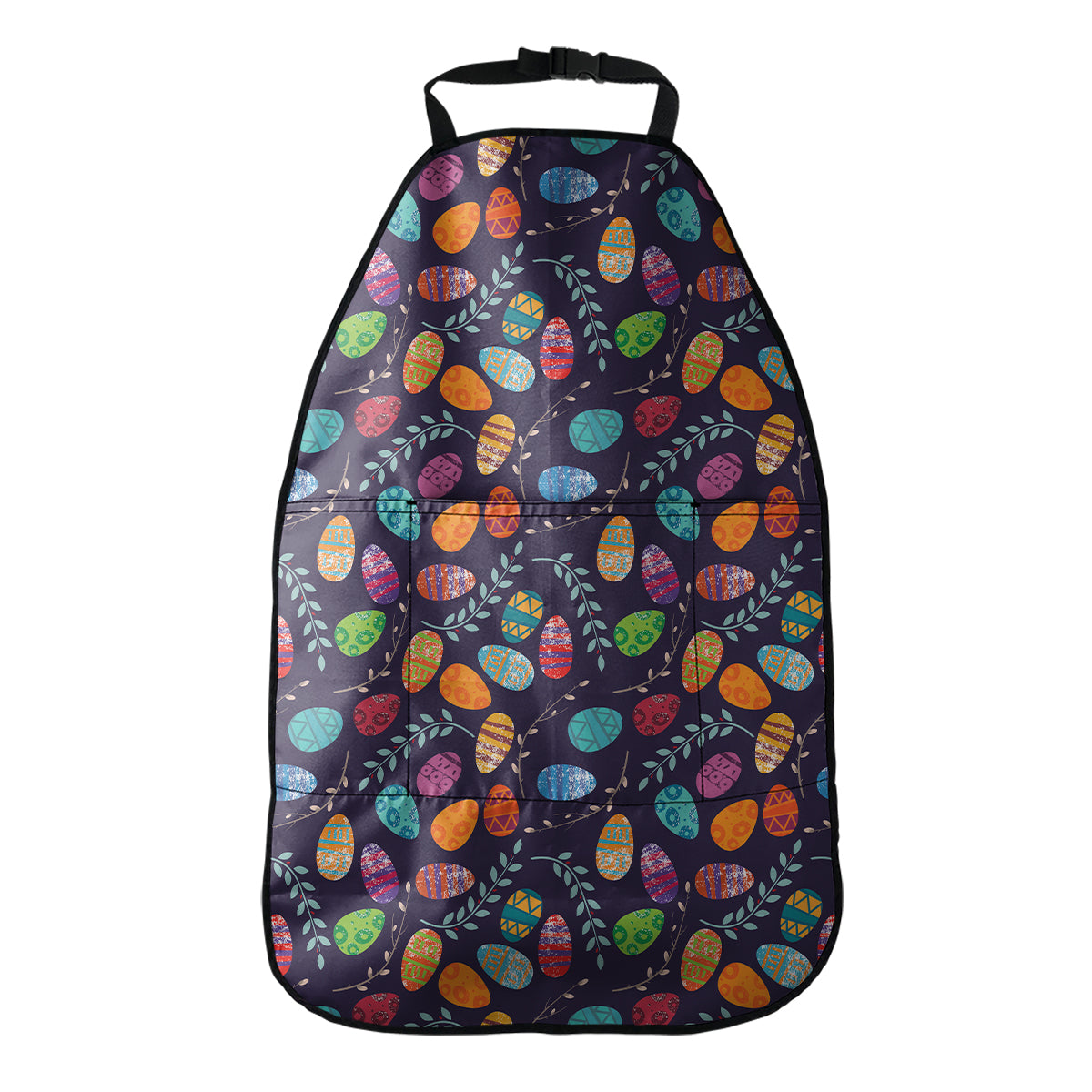 Colorful Easter Eggs Pattern Print Car Seat Organizers