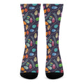 Colorful Easter Eggs Pattern Print Crew Socks