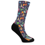 Colorful Easter Eggs Pattern Print Crew Socks