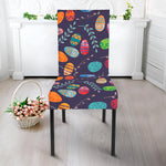 Colorful Easter Eggs Pattern Print Dining Chair Slipcover