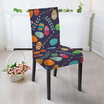 Colorful Easter Eggs Pattern Print Dining Chair Slipcover