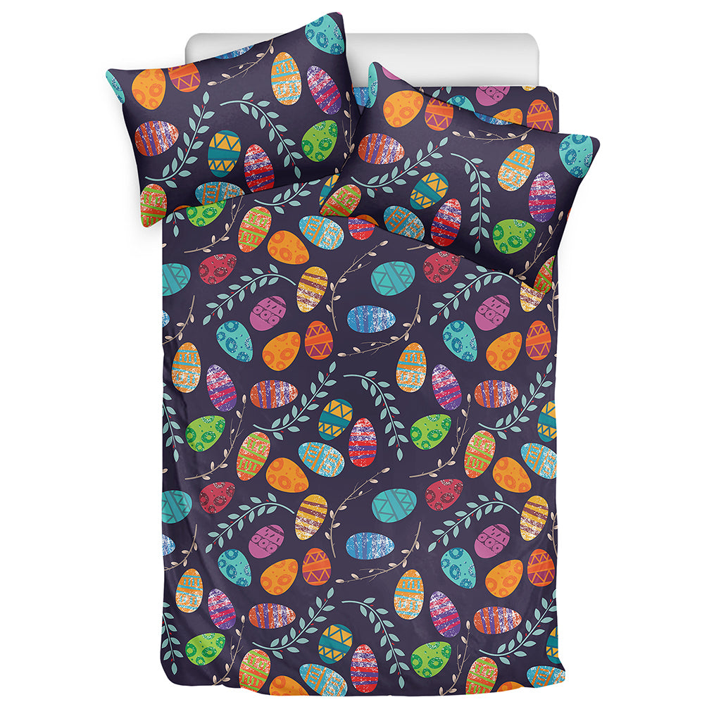 Colorful Easter Eggs Pattern Print Duvet Cover Bedding Set