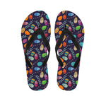 Colorful Easter Eggs Pattern Print Flip Flops