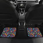 Colorful Easter Eggs Pattern Print Front and Back Car Floor Mats