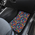 Colorful Easter Eggs Pattern Print Front and Back Car Floor Mats