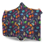 Colorful Easter Eggs Pattern Print Hooded Blanket