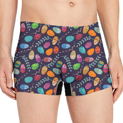 Colorful Easter Eggs Pattern Print Men's Boxer Briefs