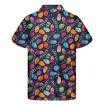 Colorful Easter Eggs Pattern Print Men's Short Sleeve Shirt