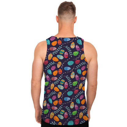 Colorful Easter Eggs Pattern Print Men's Tank Top