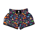 Colorful Easter Eggs Pattern Print Muay Thai Boxing Shorts