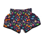 Colorful Easter Eggs Pattern Print Muay Thai Boxing Shorts