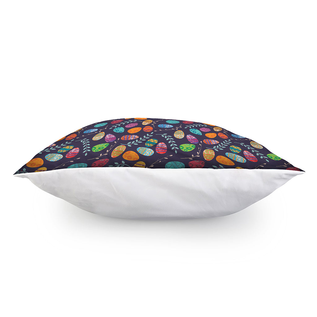 Colorful Easter Eggs Pattern Print Pillow Cover