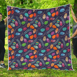 Colorful Easter Eggs Pattern Print Quilt
