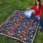 Colorful Easter Eggs Pattern Print Quilt