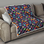 Colorful Easter Eggs Pattern Print Quilt