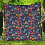 Colorful Easter Eggs Pattern Print Quilt