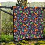 Colorful Easter Eggs Pattern Print Quilt