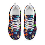 Colorful Easter Eggs Pattern Print White Sneakers