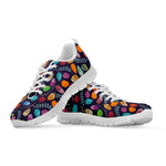 Colorful Easter Eggs Pattern Print White Sneakers