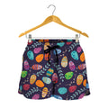 Colorful Easter Eggs Pattern Print Women's Shorts