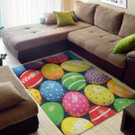Colorful Easter Eggs Print Area Rug