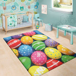 Colorful Easter Eggs Print Area Rug