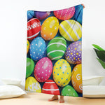 Colorful Easter Eggs Print Blanket