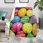 Colorful Easter Eggs Print Blanket
