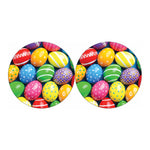 Colorful Easter Eggs Print Car Coasters