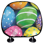 Colorful Easter Eggs Print Car Headrest Covers