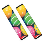 Colorful Easter Eggs Print Car Seat Belt Covers